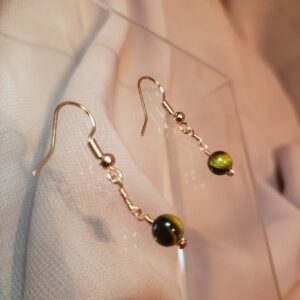 Polished Tigers Eye Earrings